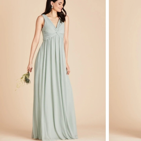 NWT Birdy Grey Sage Lianna Bridesmaid's Maxi Dress Sz. 2XL - Picture 1 of 15